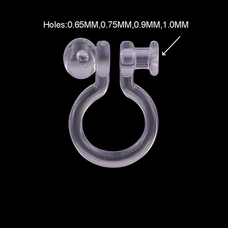 Resin invisible Clip on Earring Converter, Non-Pierced Earrings Painless Allergy-Free Resin Earring Components for Non Pierced Ears afbeelding 5