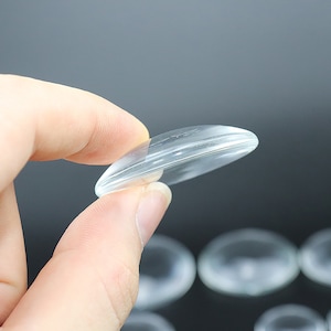 50 Clear Glass Cabochon Tiles, Round Flat Backs (6mm-13mm)