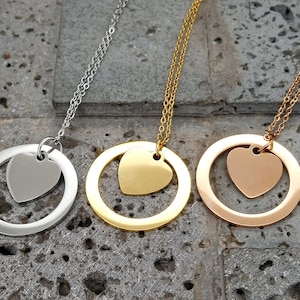 Engravable necklace, Blank Charms With 45cm chain|304 Stainless Steel Round Tag Charm Pendant for Jewelry Making