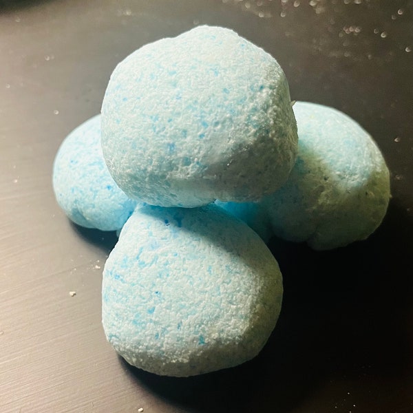 Blue Fizzing Relaxing Bath Bomb Homemade, Organic, & 100% Cruelty Free, Made with Epsom Salts, Fizzy Moisturizing Bath Bomb