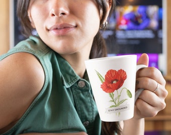 Stay Ground Red Poppy Kaffeeliebhaber Latte Tasse
