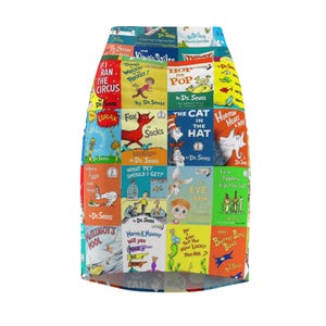 Dr. Seuss Books Damen Bleistiftrock, Lehrerin, Nerd Bücherwurm Outfit, Literatur Druck Kleidung