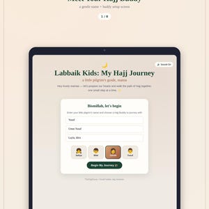 Labbaik Kids Hajj Journey App | Interactive Islamic Activity Workbook (Digital Download)
