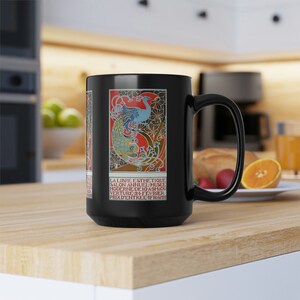The annual salon of La Libre Esthétique by Gisbert Combaz (1898) Black Mug, 15oz