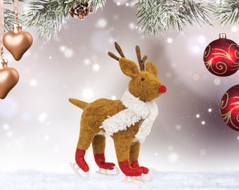 Felt Reindeer , Felted Animals, Felt Reindeer  Ornament, Felted Reindeer, Felt Ornaments, Felt Christmas Ornaments, Reindeer