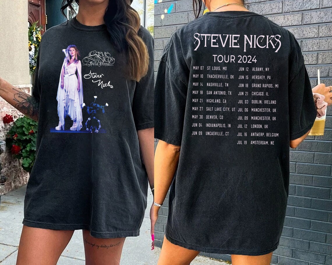 Graphic Stevie Nicks 2Side Shirt, Stevie Nicks Tour Merch, Stevie Nicks On Tour Shirt, Music Tour 2024 Shirt
