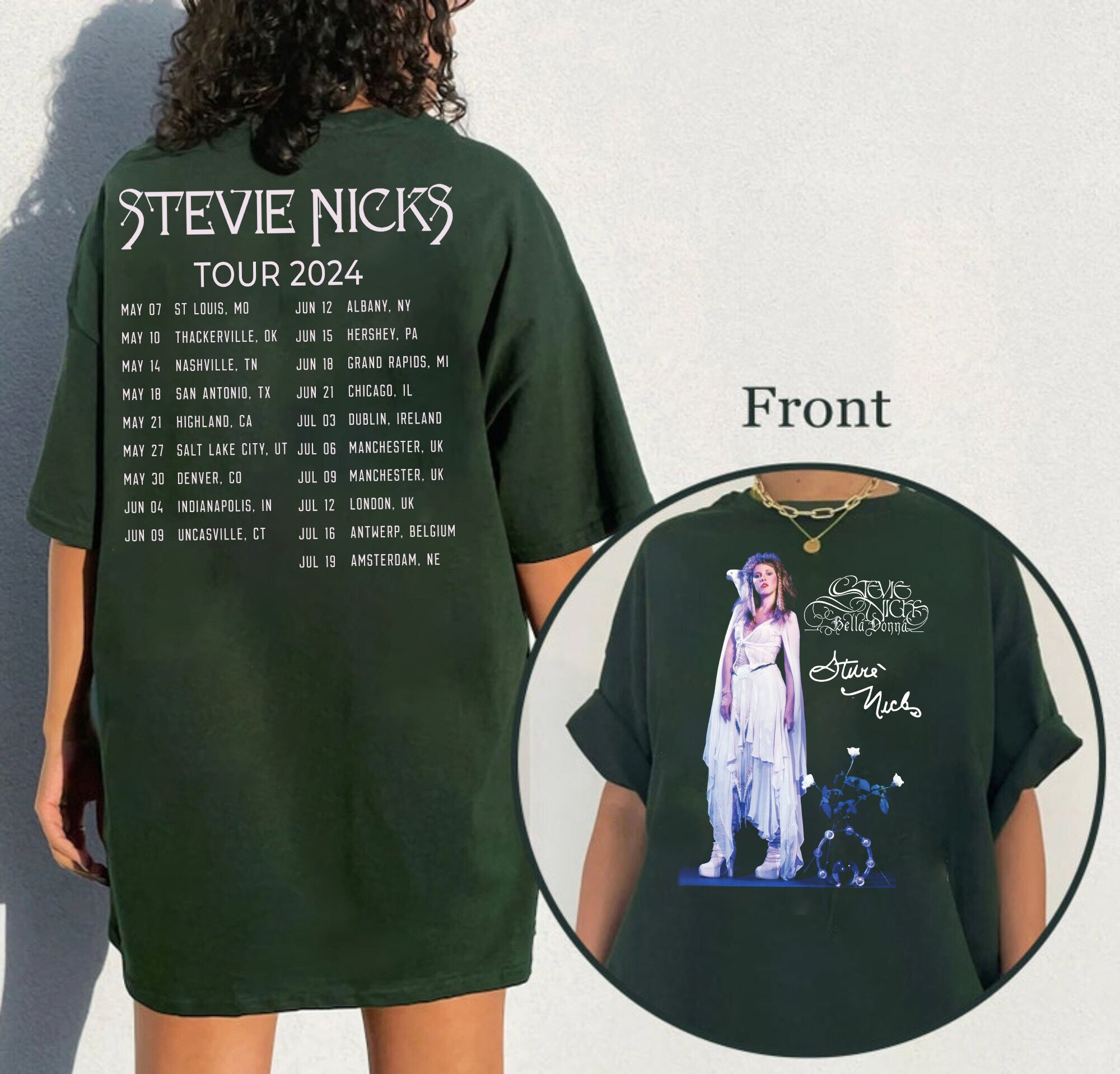 Graphic Stevie Nicks 2Side Shirt, Stevie Nicks Tour Merch, Stevie Nicks On Tour Shirt, Music Tour 2024 Shirt