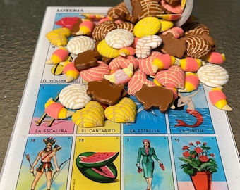 100 Pan Dulce Lotería Tokens, Mexican Sweet Bread Variety Pack, 3D Printed Fiesta Decor