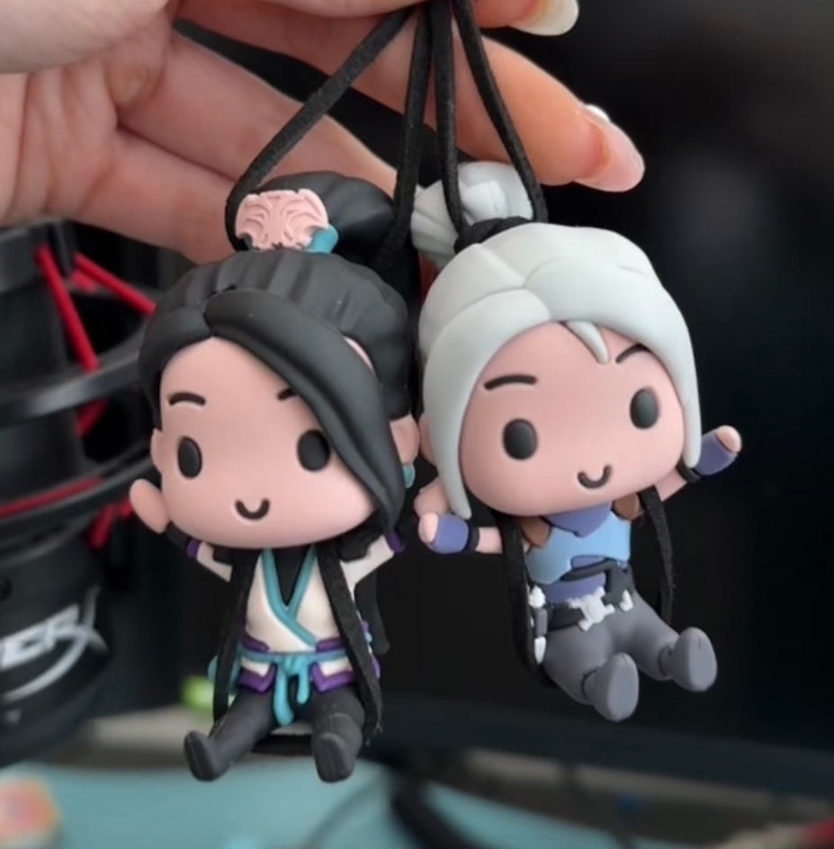 Valorant Swinging Sage and Jett Bundle Car Accessory, Mic Charm Etsy