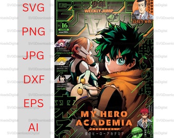 Affiche anime, svg anime, svg japonais, png anime, clipart anime, autocollants anime, cadeaux anime, sublimation, vecteur anime, art mural