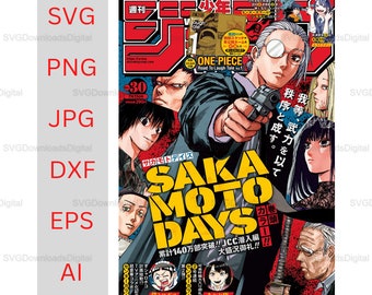 Affiche anime, svg anime, svg japonais, png anime, clipart anime, autocollants anime, cadeaux anime, sublimation, vecteur anime, art mural