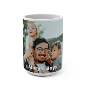 Personalized Mug 15oz | Custom Family Photo Coffee Mug | Custom Picture Gift | 15oz Mug