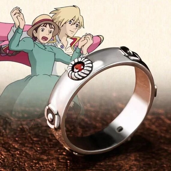 Anime Howl's Moving Castle Ring Adjustable Metal Unisex Rings