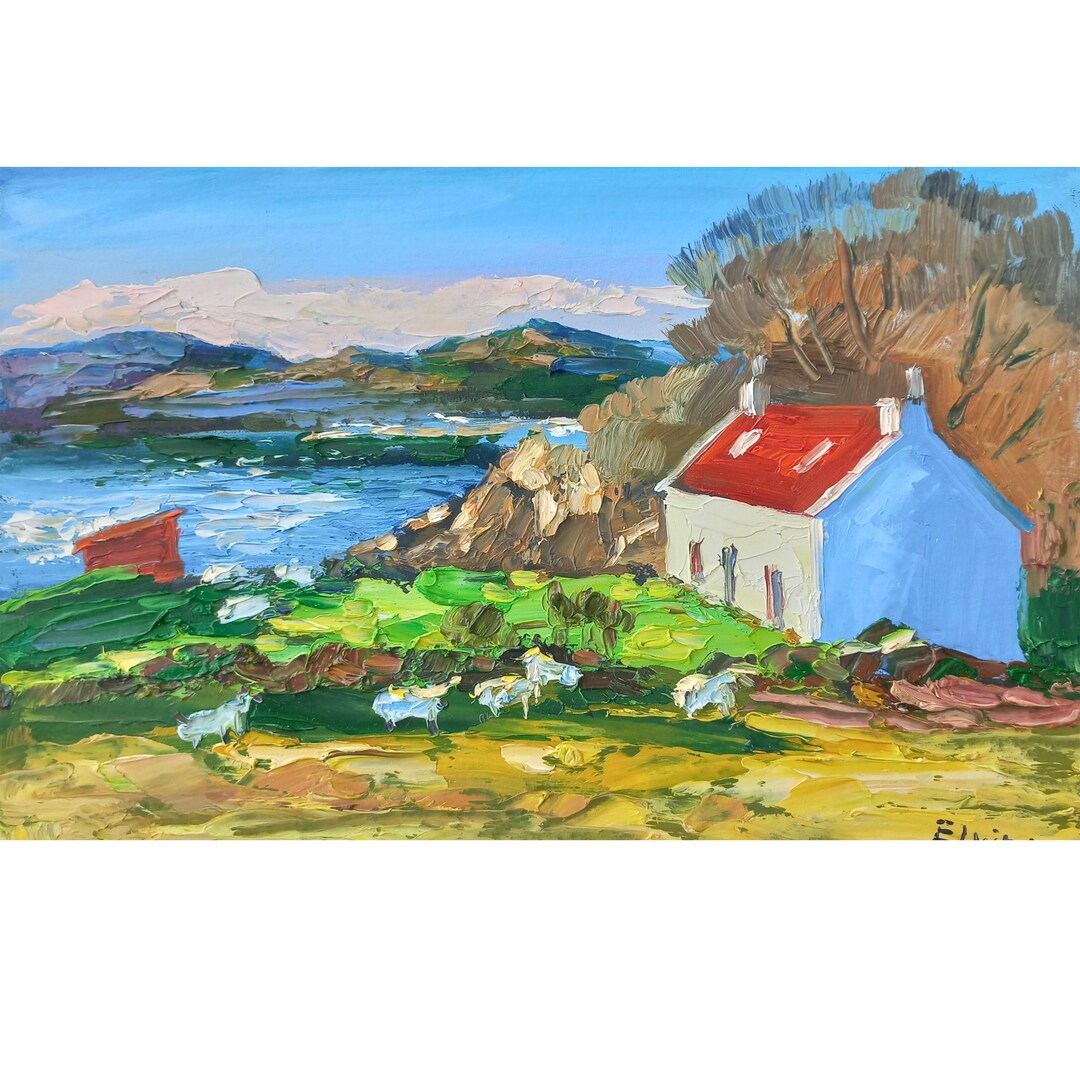 Ireland Painting Irish Original Art 8/12 Inches Landscape Artwork