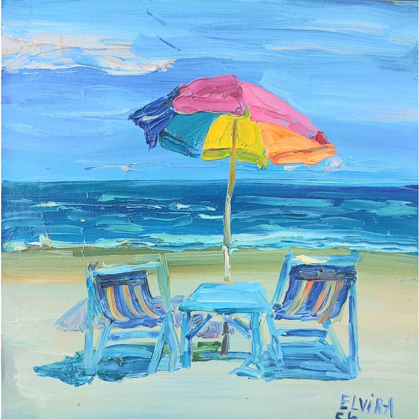 Beach Painting Etsy