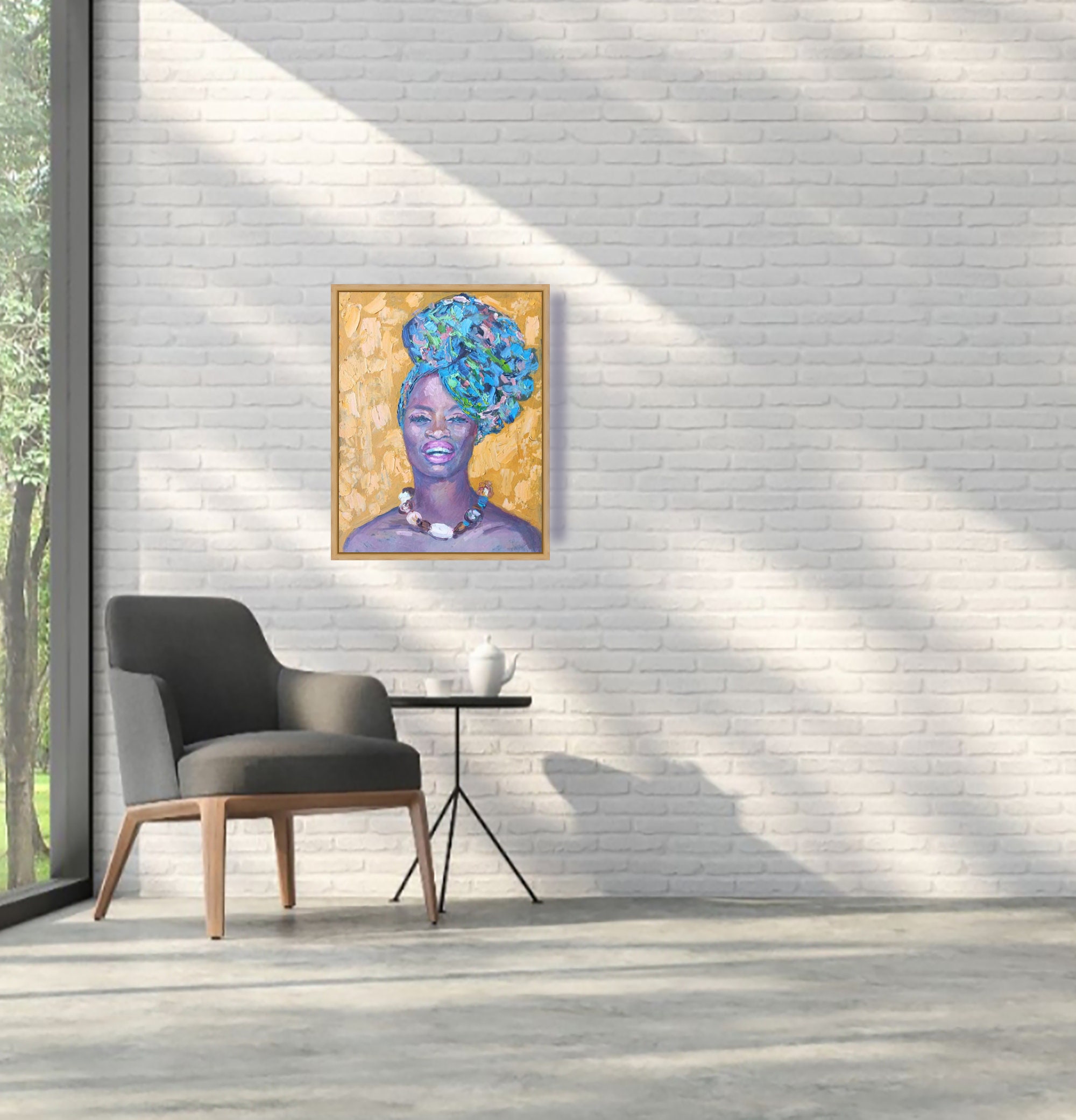 African American Woman Painting Original Art Black Women Portrait - Etsy