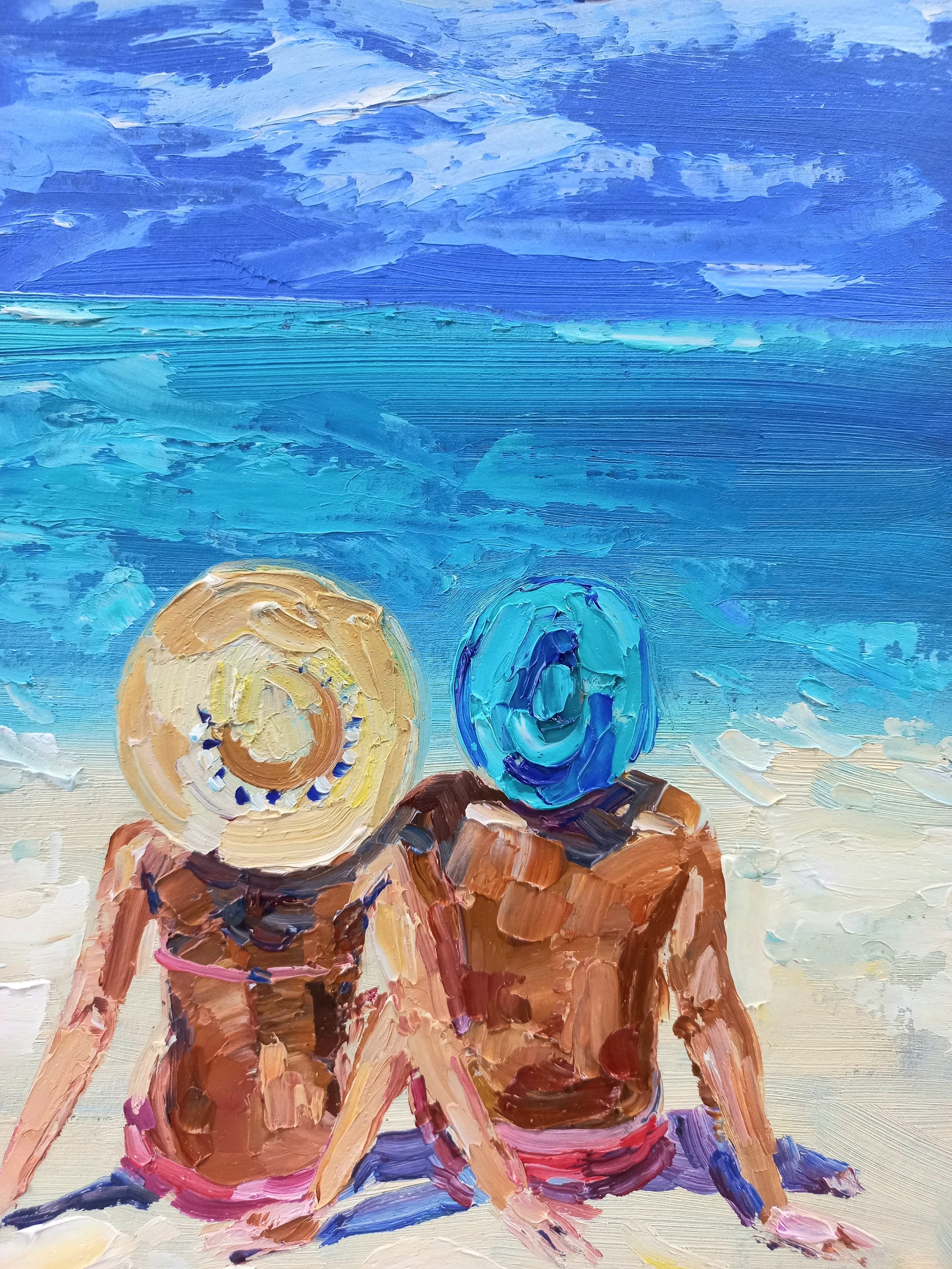 ビーチで乾杯 F4 油彩画 絵画 oil painting art il_fullxfull.5844330480_2igk.jpg