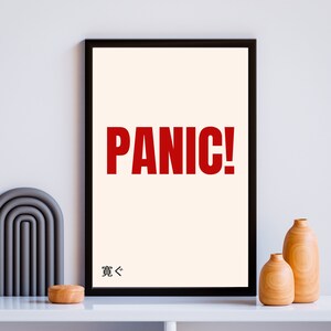 Panic Button Poster: Eclectic Wall Art (Digital Download)