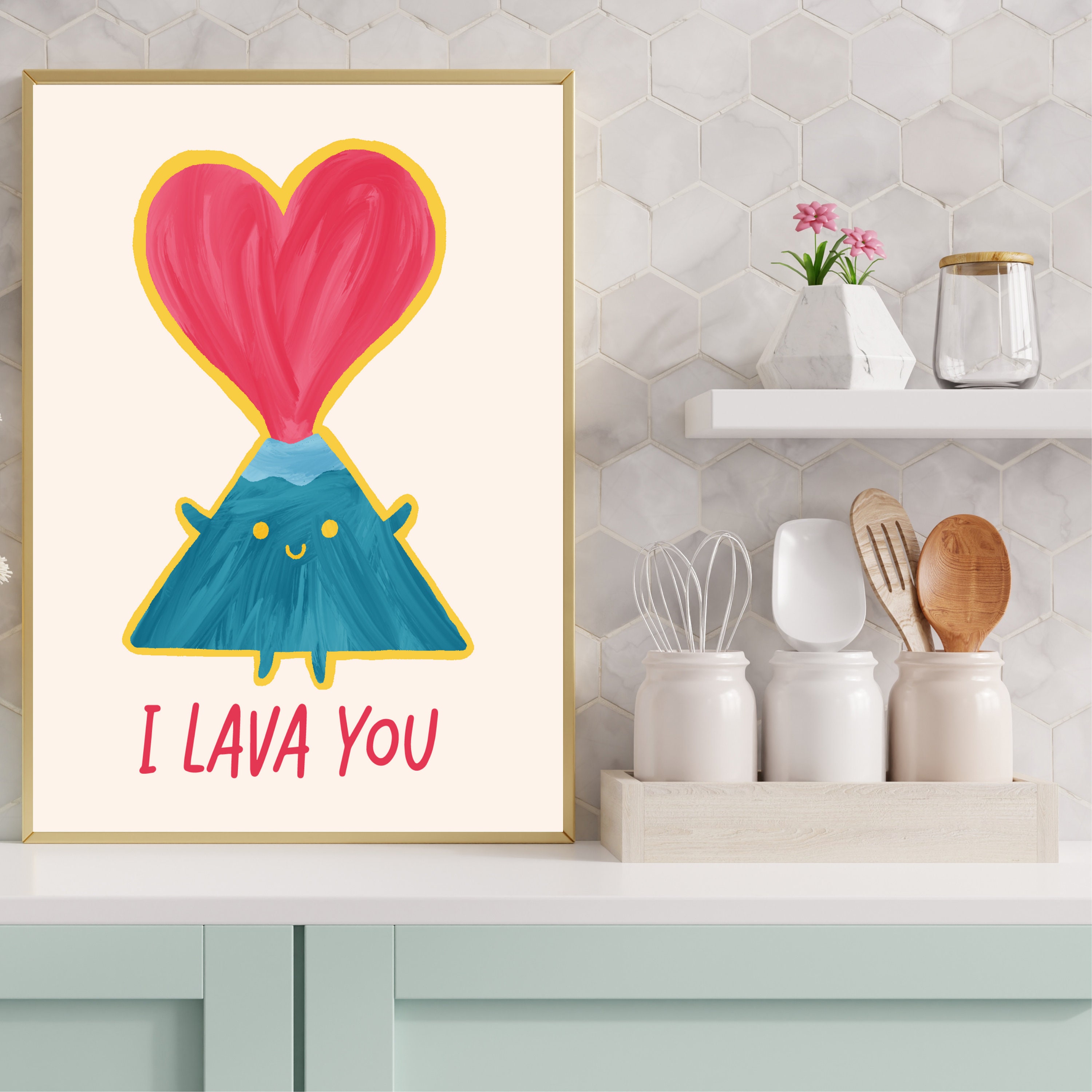 Motivational Wall Decor, I Love You Poster, Printable Wall Art, Pastel ...