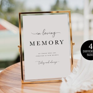 Mariage à la mémoire des grands-parents, signe de mariage à télécharger, signe de mariage à un souvenir affectueux, signe de table commémoratif