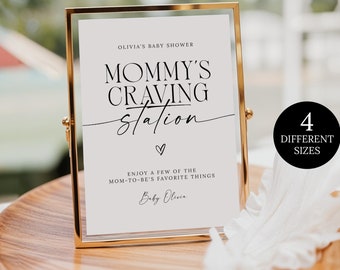 Mommy's Craving Station, Baby Shower Sign, Dessert Station, Baby