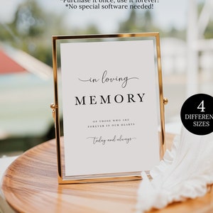 Letrero de boda "En memoria de los abuelos", Letrero de boda "En memoria de los abuelos", Letrero de boda "En memoria de los abuelos", Letrero de mesa conmemorativo