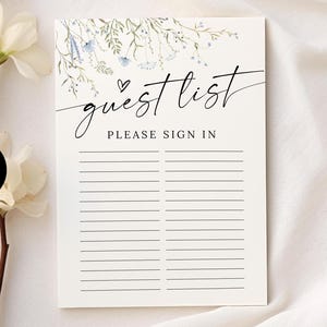 Flower Design Guest List Baby Shower, Guest List Baby Shower, Boy Baby Shower Guest List Sign In Sheet Template, Guest List Please Sign In