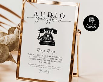 Libro Degli Ospiti Audio ECGOIOE 32GB A Forma Di Telefono Retro' - Per Matrimoni E Feste - Messaggi Vocali Chiari - 5