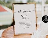 Oh Snap Wedding Hashtag Sign Template, Wedding Instagram Sign, Wedding Hashtag Sign, Wedding Snapchat Sign Template, Wedding Hashtag Sign