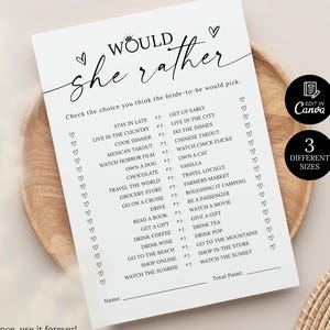 Modèle de jeu de mariage préférerait-elle, serait-elle plutôt jeu de douche nuptiale, qui connaît le mieux la mariée, carte serait-elle plutôt, jeu de jeunes mariés
