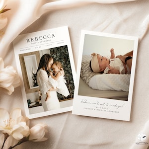 Tarjeta de llegada de bebé, tarjeta de bebé personalizada, tarjeta de bienvenida, tarjeta de niña, tarjeta de niño, tarjeta de nacimiento, tarjeta de bienvenida, tarjeta con el nombre del bebé