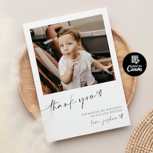 Kids Thank You Photo Card, Baby Photo Thank You Card, Girl and Boy Thank You Card, Newborn Gift Thank You Card, Thank You Card for Teacher