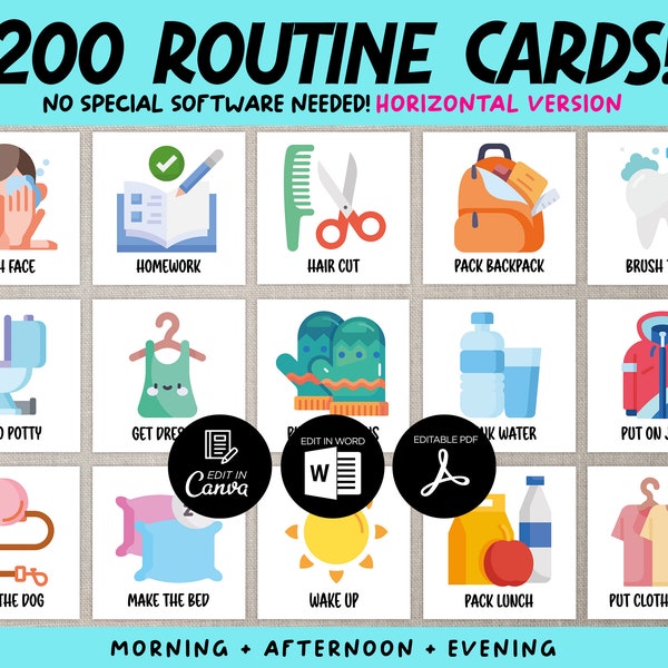 Toddler Routine Chart Etsy