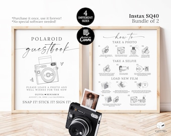 Instrukcja do podpisu do Instax Square SQ40, podpis do księgi gości Polaroid, jak włożyć nowy film, jak zrobić podpis ze zdjęciem, podpis do księgi gości ze zdjęciem