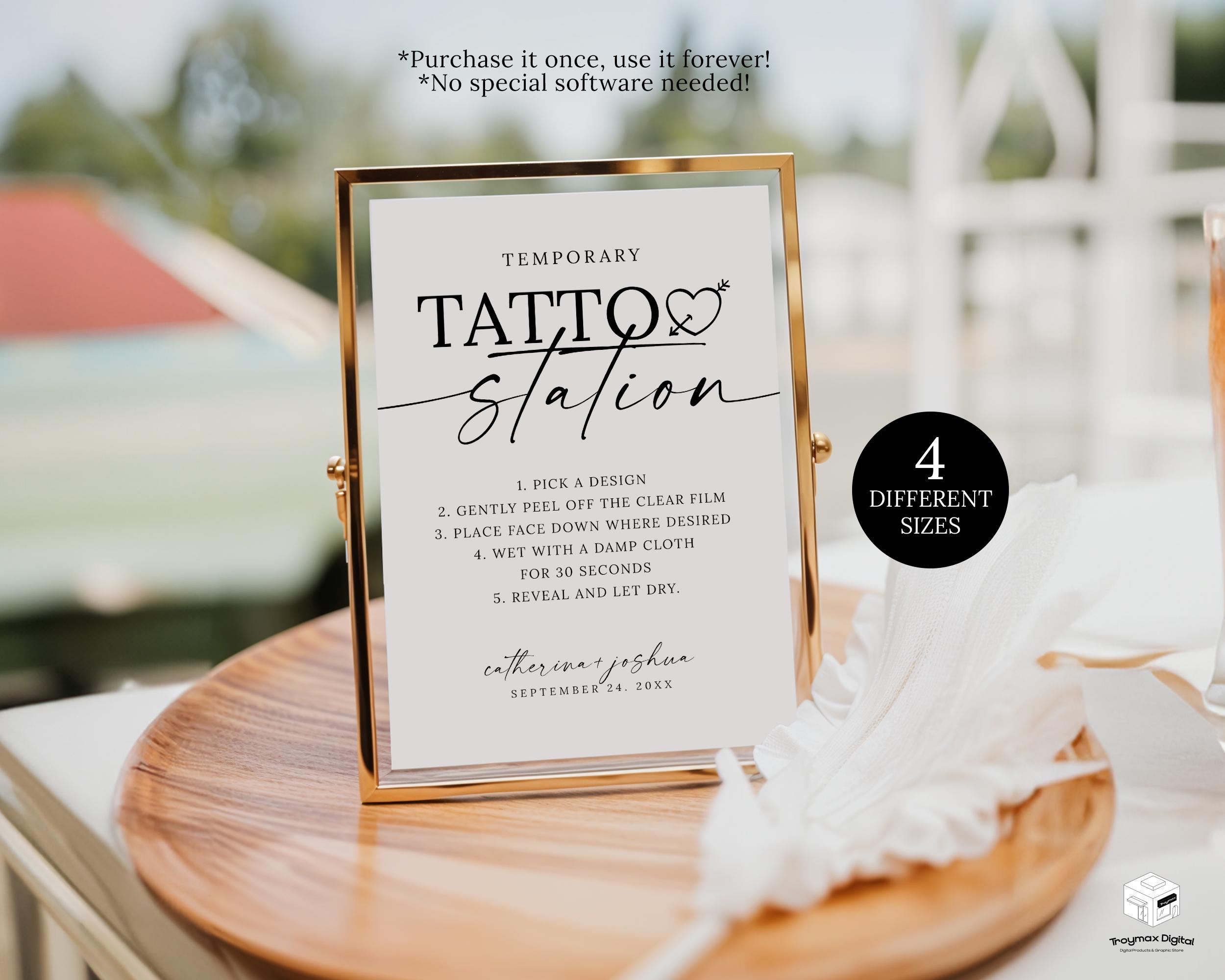 Tatuaje de fiesta nupcial - Etsy México, image size:2500x2000