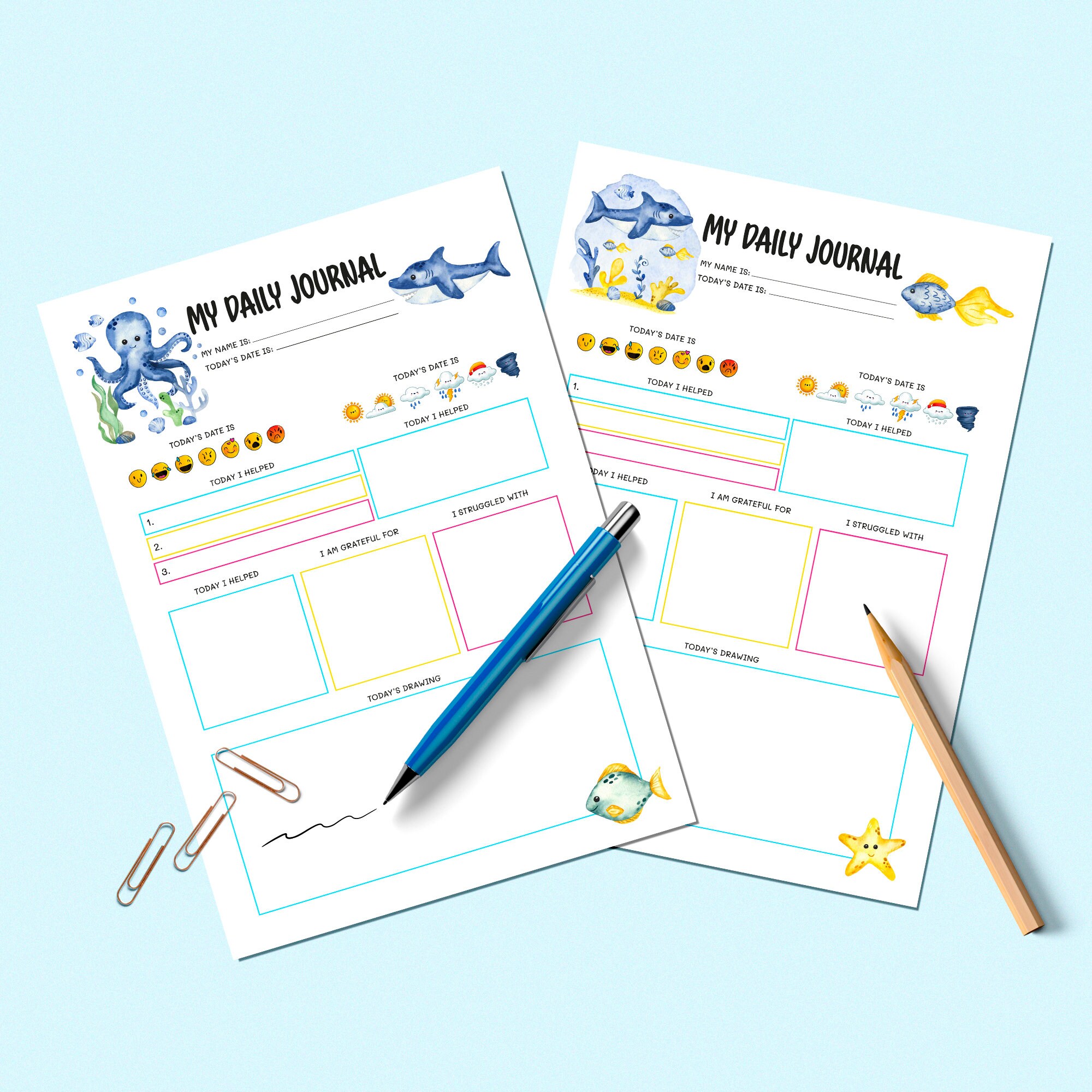 Printable Daily Planner for Kids, Children Routine Chart, Kids Daily ...