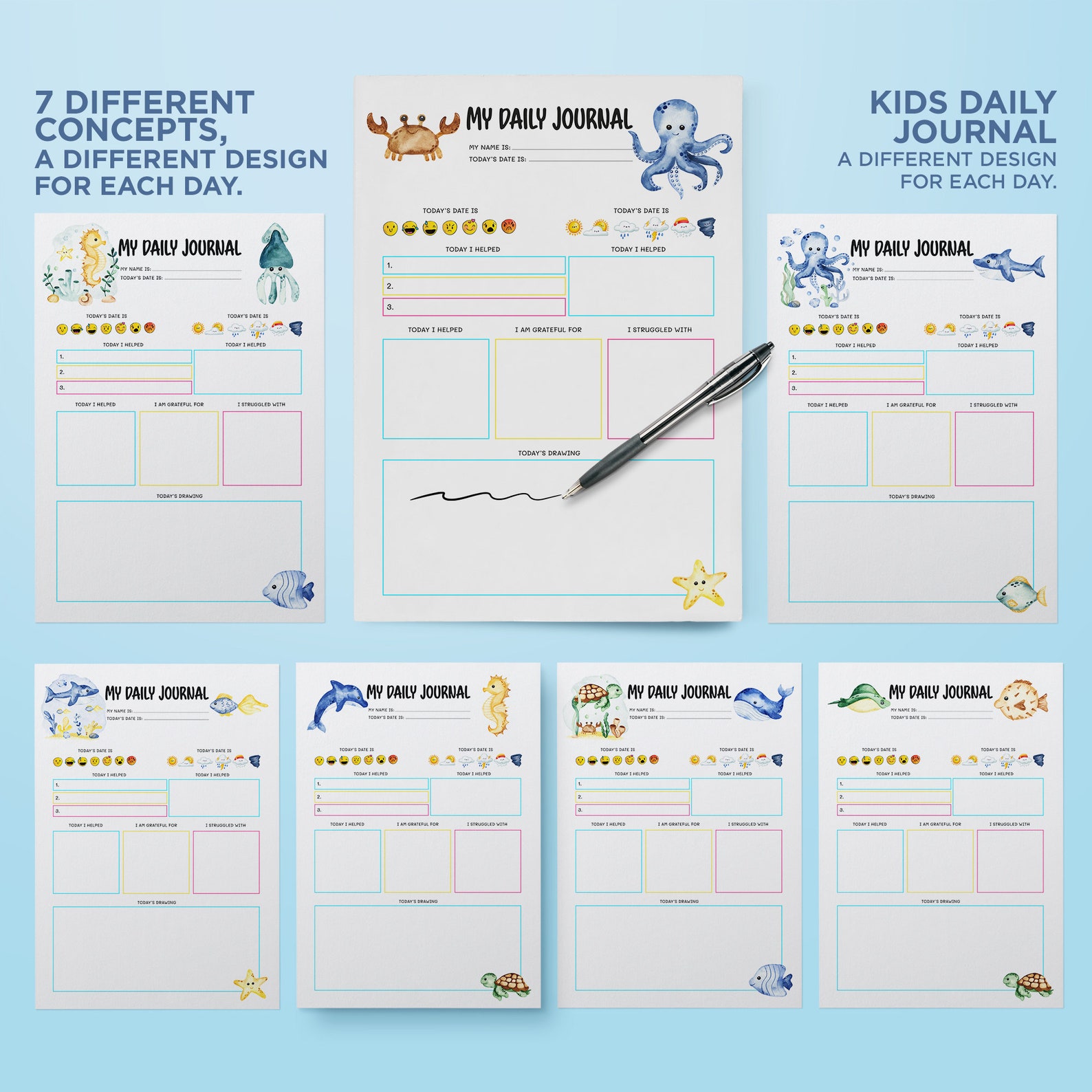 Printable Daily Planner for Kids, Children Routine Chart, Kids Daily ...