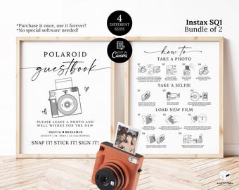 Instrukcja do podpisu do Instax Square SQ1, podpis do księgi gości Polaroid, jak włożyć nowy film, jak zrobić podpis ze zdjęciem, podpis do księgi gości ze zdjęciem
