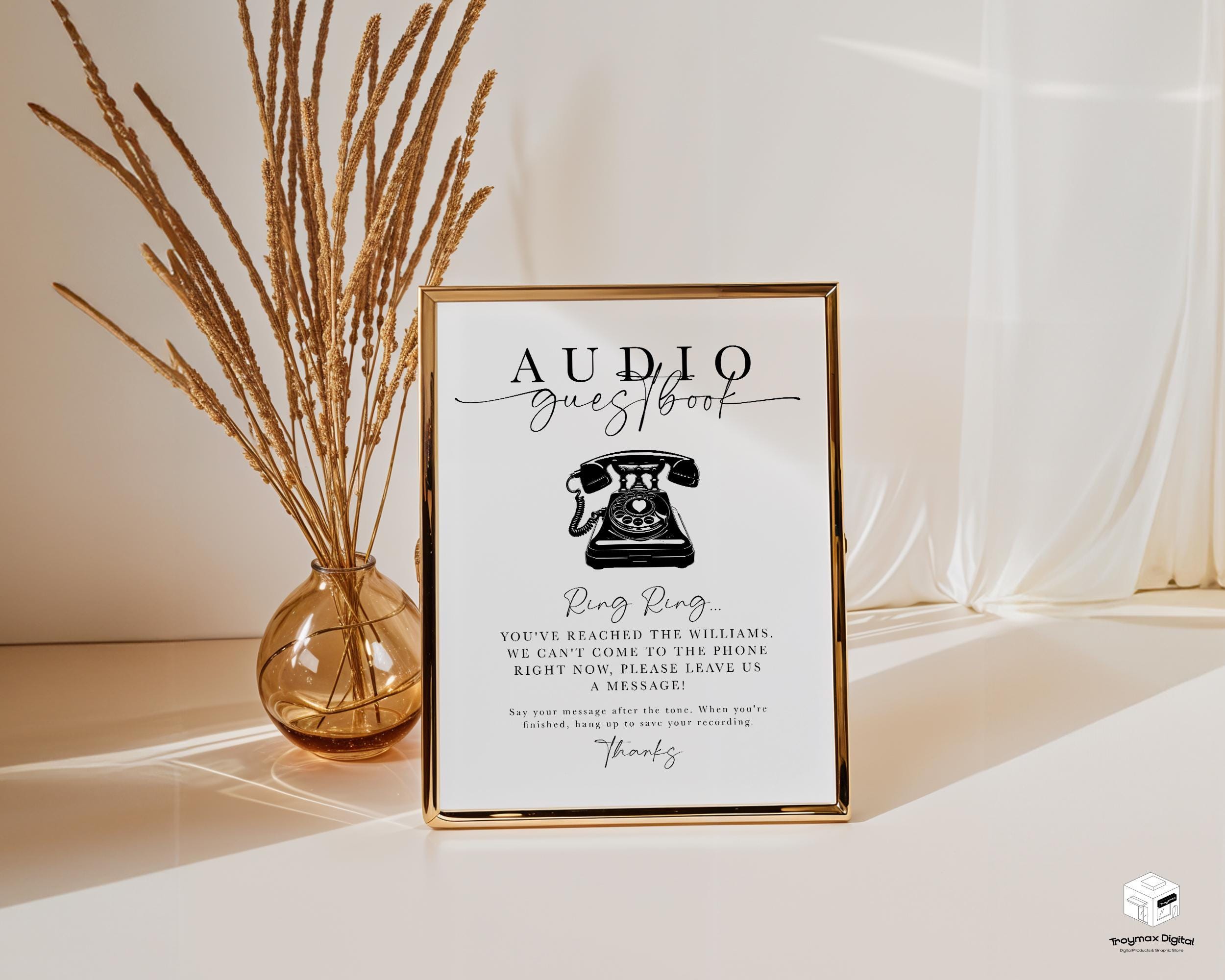 ZJHESXV Audio GuestBook per Matrimonio - Registra messaggi Audio Personalizzati con Il Libro degli Ospiti - Un Modo Personale e conveniente per preservare Le tue Occasioni Speciali