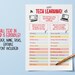 Tech Learning Planner, Educational Screen Time Ideas Chart for Kids ...