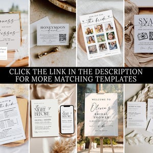 Who knows the Bride the Best Game, Printable How well do you know the Bride, Minimalist Wedding Game Template, Modern Bridal Shower Game image 9