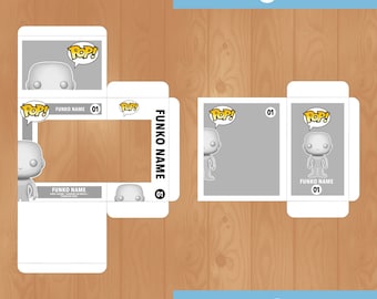 Funko Box Template. Photoshop file for editing.