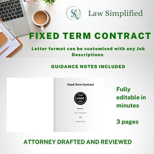 Fixed Term Contract | Attorney written | Employment Contract | Service Contract