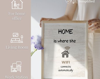 Wifi at Home Poster | Wall Print | Easy Download and print