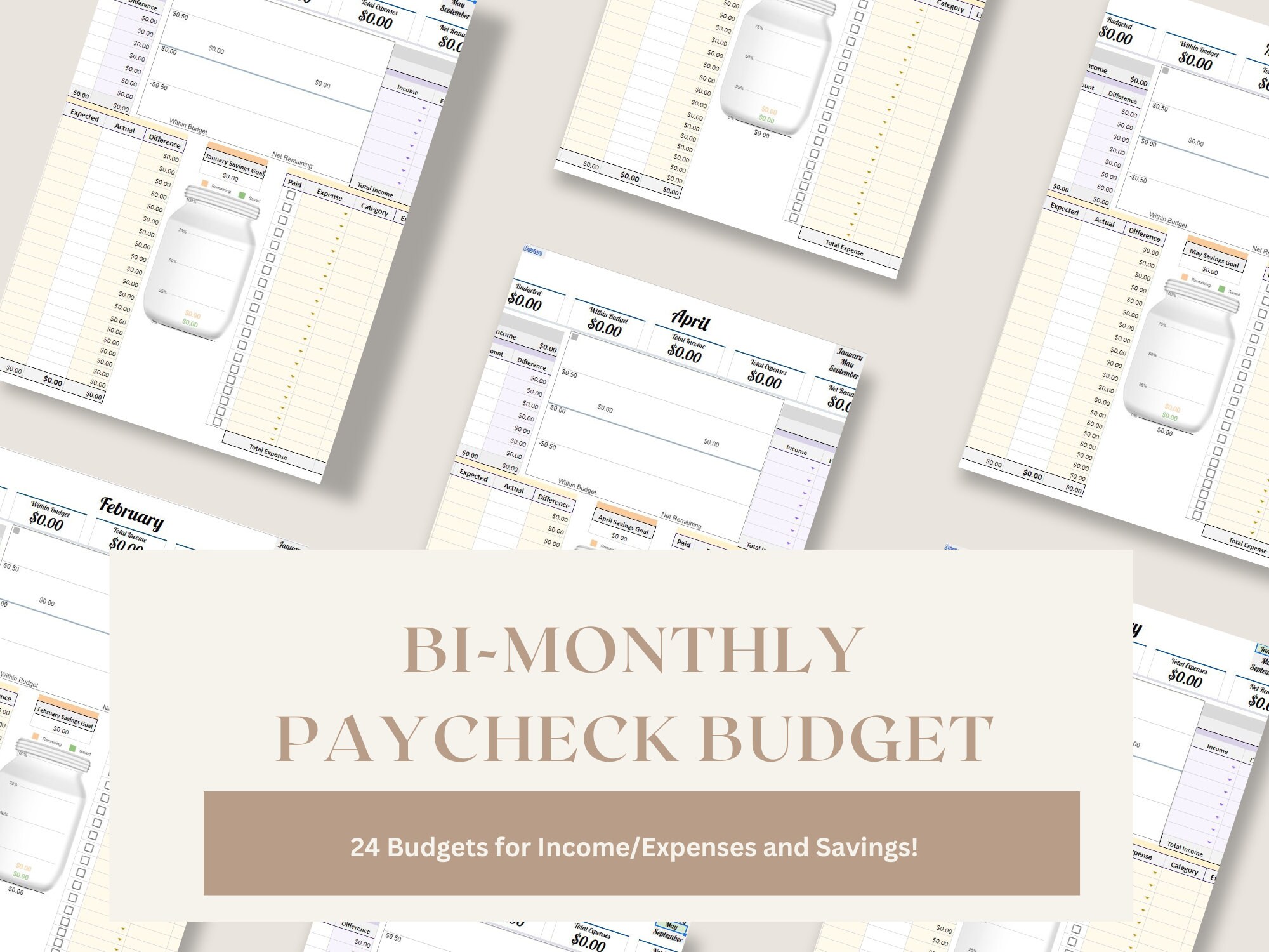 Monthly Pay Check Routine Bi-monthly Paycheck Budget | Digital Download - Etsy