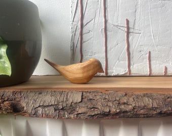 Handgefertigte Holzskulptur Vogel: Naturholz Dekor, Widerstandskraft Geschenk