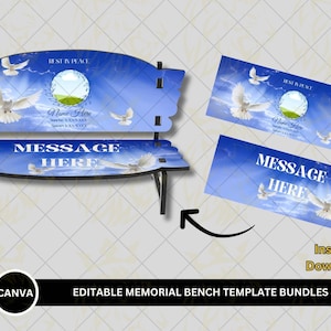 7 Canva Memorial Bench Template Bundle For Sublimation