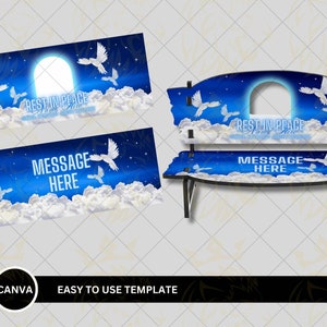 Memorial Bench Template (Blue)