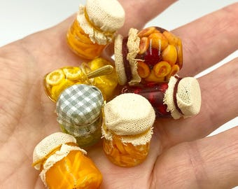 Miniature jar of jam