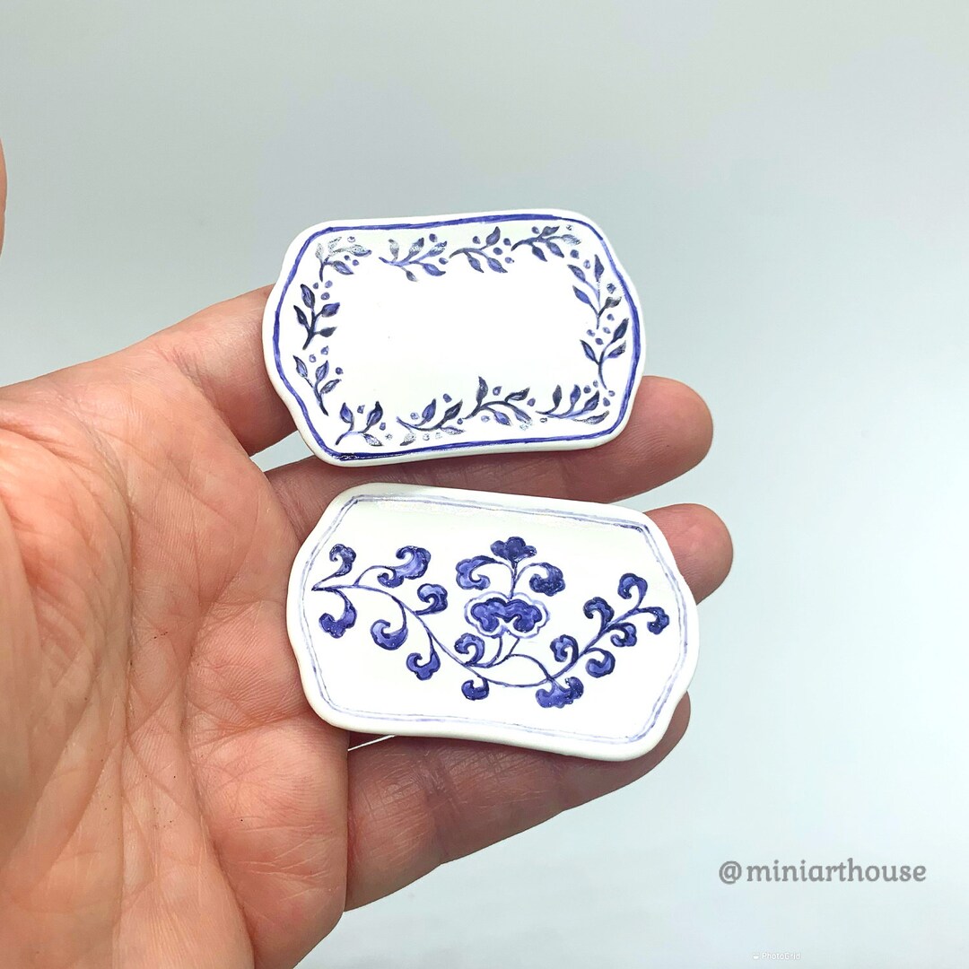 Miniature Ceramic Tray Scale 112 / Making Handmade / Painted Etsy
